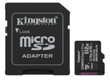 Memorije kartice KINGSTON SDCS3/512GB/microSDXC/512GB/Class10 U1/150MB/s + adapter